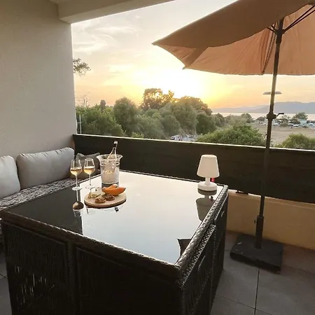Vue - Terrasse Sunset Et A Pied Propriano (Corsica)